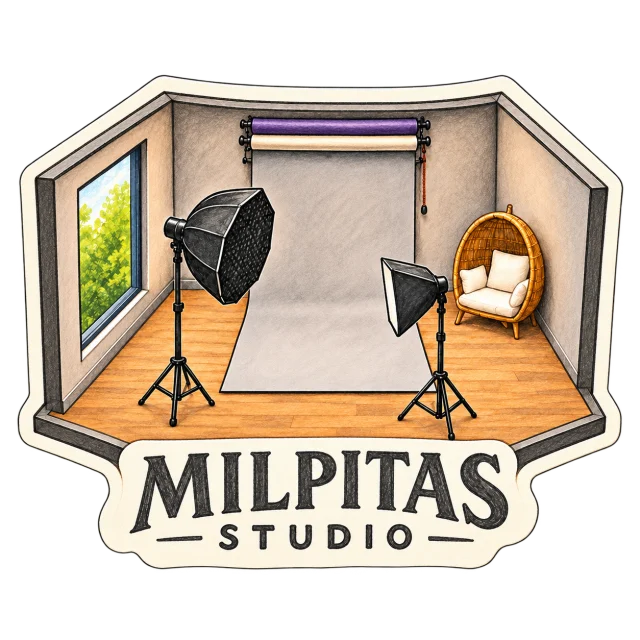Milpitas Studio — our room, illustrated.